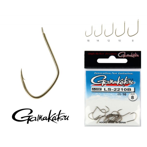 Gamakatsu LS-2210B/008 N/L Brons 8 16stuks/verpakking Schoep Met weerhaak Feederhaak