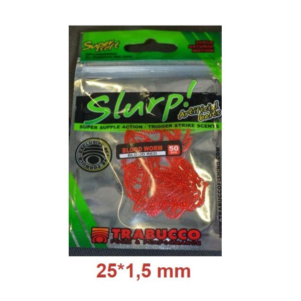 Trabucco Slurp Bait Bloodworm Blood Red Kunstmuggenlarve 50st