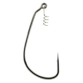 Gamakatsu Worm EWG Hooks Spring Lock Black #4/0 haak