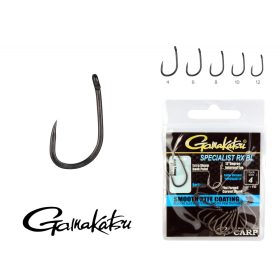   Gamakatsu G-Carp Specialist RX BL Zwart 8 10db/csomag Met oog Weerhaakloze Boilie haak