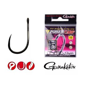   Gamakatsu Power Carp Ring Eye BB Zwart 16 10st/verpakking Met oog Zonder weerhaak Feeder haak