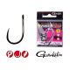 Gamakatsu Power Carp Ring Eye BB Zwart 16 10st/verpakking Met oog Zonder weerhaak Feeder haak