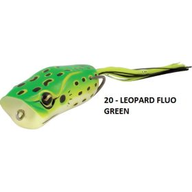   Rapture Popper Frog 6cm 15gr Leop. Fluo Groen Rubberen Kikker
