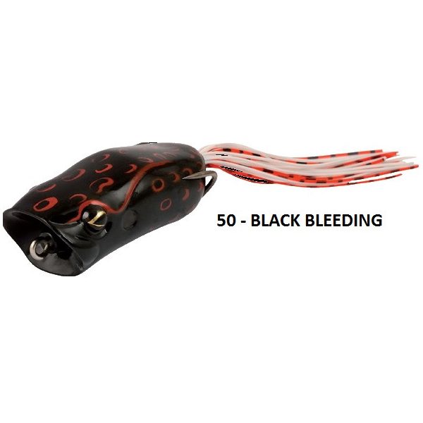 Rapture Popper Frog 6cm 15gr Zwart Bloedend Rubberen Kikker