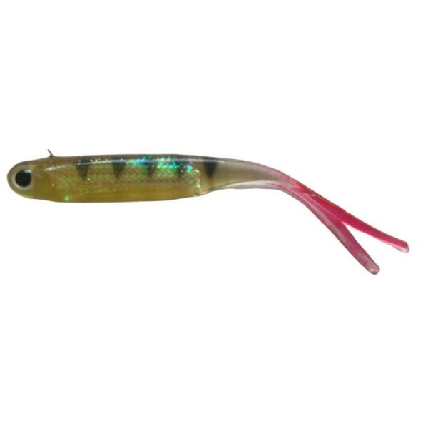 Rapture Power Minnow Vorkstaart 7,5cm Perch Plastic Kunstaas 6 stuks
