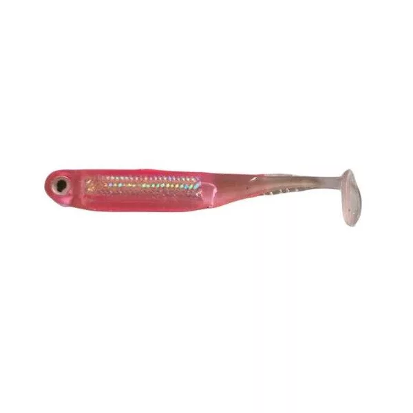 Rapture Mini Minnow Shad Staart 4,5cm pink Shiner Zacht rubber Kunstaas 6 stuks