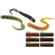 Rapture W. Geribbelde Krulstaart 10cm Zwart&Rood Zacht rubber aas 10st