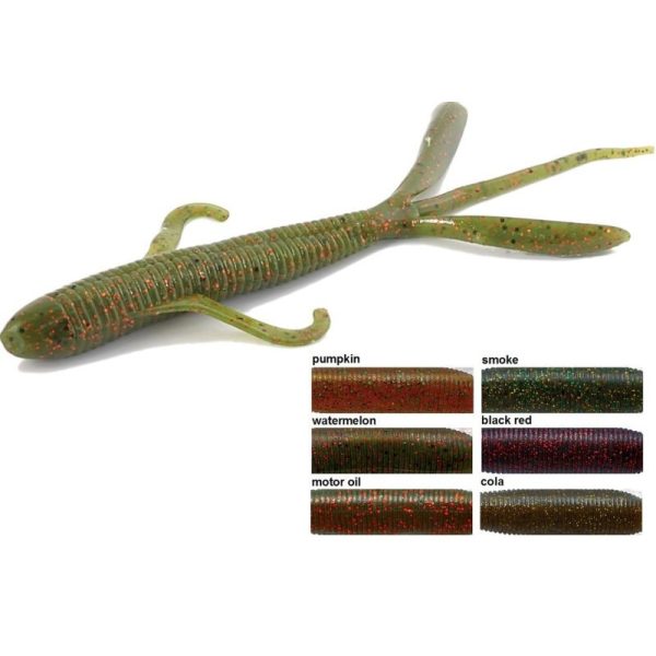 Rapture W. Crazy Lizard 12cm Watermeloen Zacht rubberen kunstaas 10 stuks