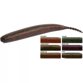   Rapture W. Mouse Tail Jerk 9,5cm Rook Zacht rubber kunstaas 10 stuks