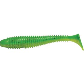   Rapture Geribbelde Swing Shad 7cm Groen Limoen Kunststof Aas 12 stuks