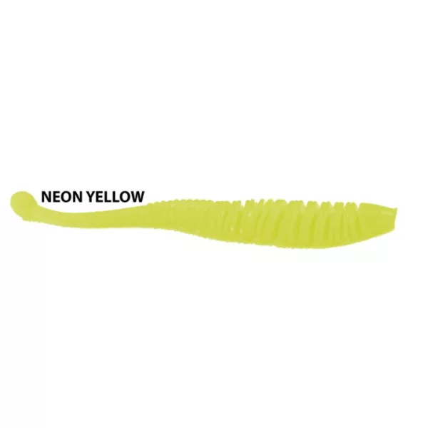 Rapture Evoke Worm 6cm Neon Geel Plastic Kunstaas 12 stuks