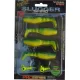 Rapture Slugger Shad Set 7,5cm Geel / Blauw Kunstaas Set 4+2 stuks