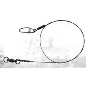   Trabucco Titanium Leader 20lb 12 Bb/Snap/Titanium Stalen onderlijn met wartel en kogellager wartel