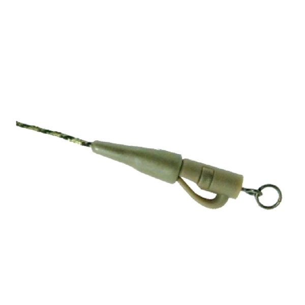 K-Karp DT XTR Clip 90cm Groen Lood-inlay Onderlijn met Quick Clip 2 stuks