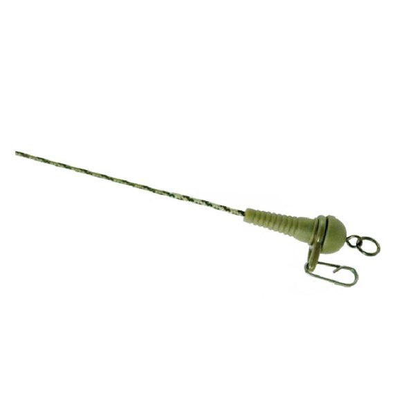 K-Karp DT Sleeve Rig 90cm Groene Loodingewikkelde Onderlijn met Veiligheidsclip 2st