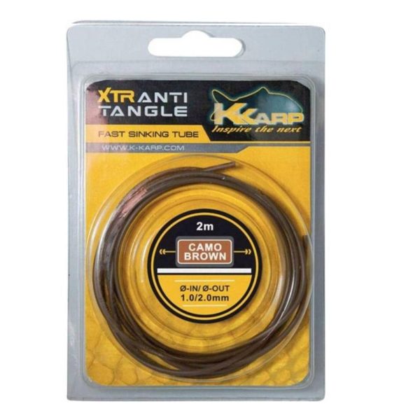 K-Karp XTR Sinking Tube Bruin 1,0-2,0mm Anti-Tangle Buis 2m