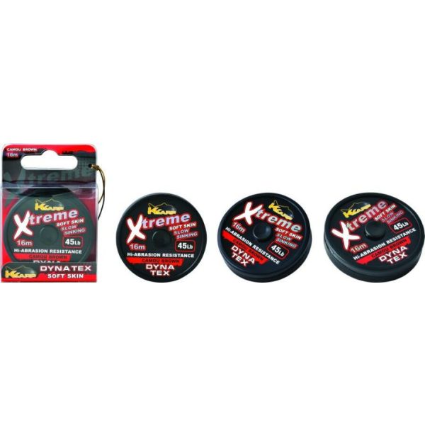 K-Karp Dyna Tex Xtreme Zachte 16m 45lb Camo Groene Leaderlijn