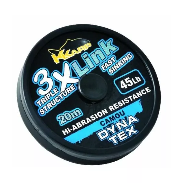 K-Karp Dyna Tex 3X-Link 20m 25lb Camou Leaderlijn