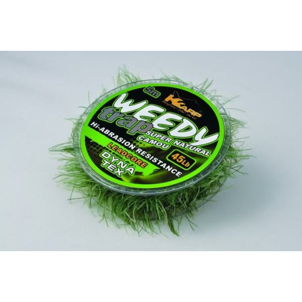 K-Karp Dyna Tex Weedy-Trap Leadcore 5m 45lb Natuurlijke Leaderlijn