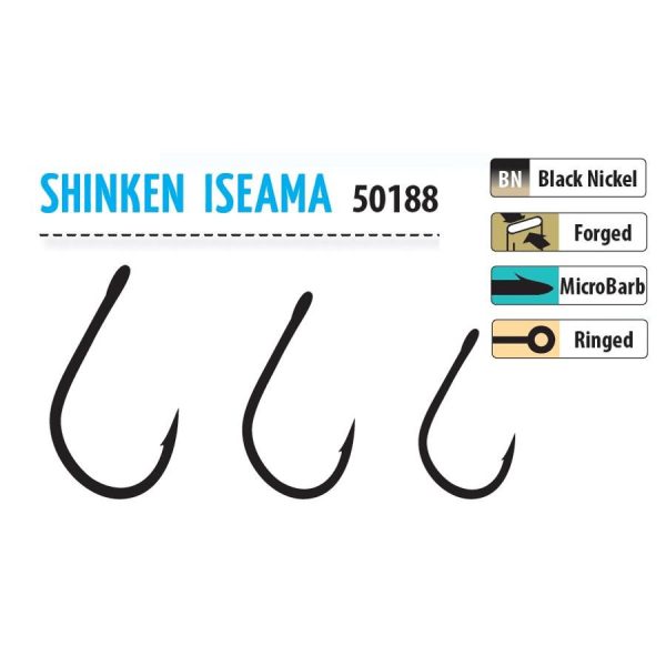Trabucco Shinken Hooks Iseama W/R BN #14 Haak met Oog en Weerhaak 10 stuks