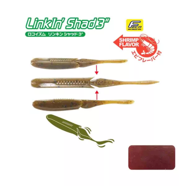 Tiemco Linkin Shad 7,6cm 004 Plasztik Csali 9db