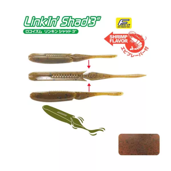 Tiemco Linkin Shad 7,6cm 102 Plasztik Csali 9db