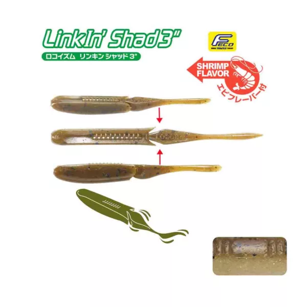 Tiemco Linkin Shad 7,6cm 225 Plasztik Csali 9db