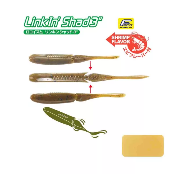 Tiemco Linkin Shad 7,6cm 231NS Plasztik Csali 9db