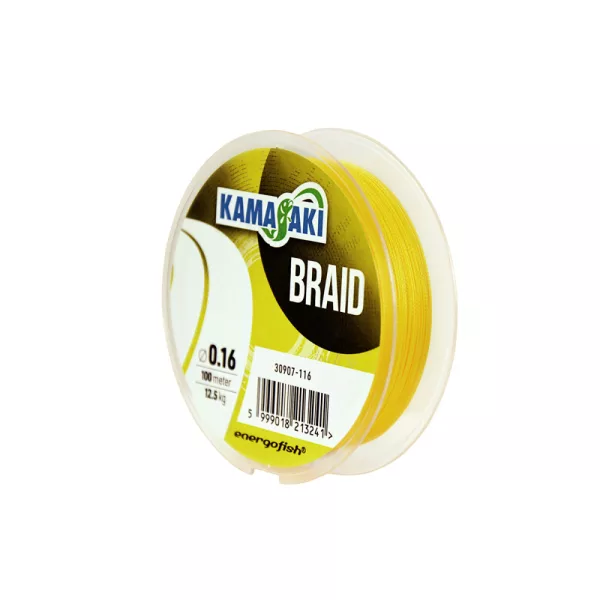 Kamasaki Braid Yellow Gevlochten Lijn 0,25mm 23,6kg 100m