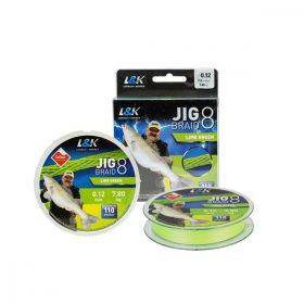 Lijn L&K Jig Braid 0,12Mm 7.8 Kg 110M Lime Green