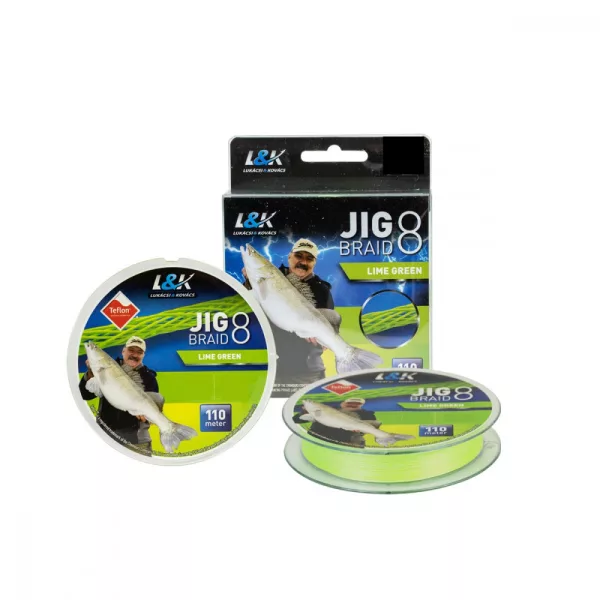 Lijn L&K Jig Braid 0,15Mm 9.1 Kg 110M Lime Green