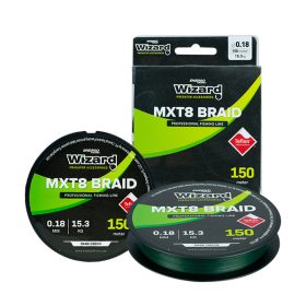   Wizard MXT8 Braid donkergroene gevlochten lijn (0,08mm,8,1kg, 150m)