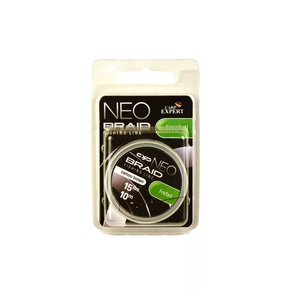 Carp Expert Neo Freefall Camou Brown 35lbs Kikönnyített Fonott Előkezsinór 10m
