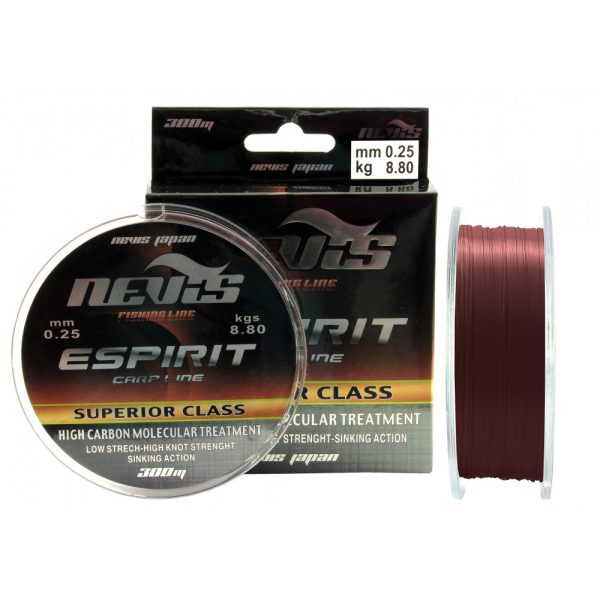 Nevis Espirit 150m 0.25mm Monofilament hoofdlijn-Bordeaux
