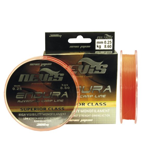 Nevis Endura 300m 0.35mm Monofilament hoofdlijn-Fluo rood