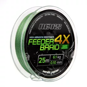 Nevis Feeder Braid 0.25mm 25m Gevlochten onderlijn-Groen