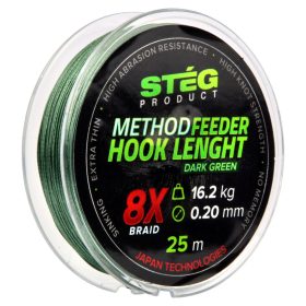   Stég Stég Method Feeder onderlijn 0.16mm 25m Gevlochten onderlijn-Donkergroen