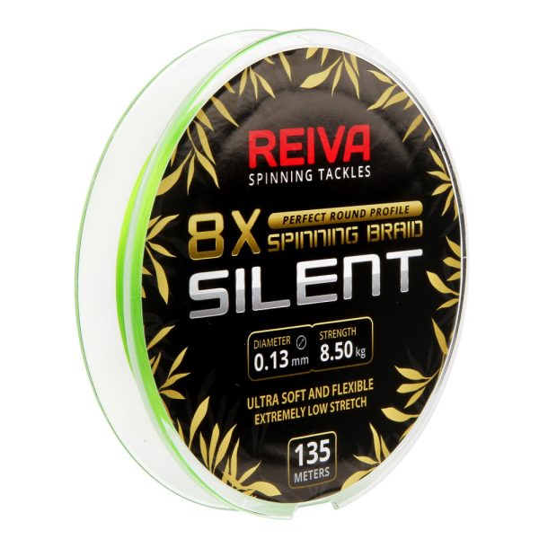 Reiva Reiva Silent 135m 0,13mm Gevlochten hoofdlijn-Fluo groen