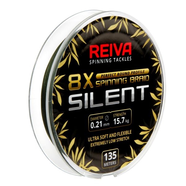 Reiva Reiva Silent 135m 0,15mm Gevlochten hoofdlijn-Camou groen