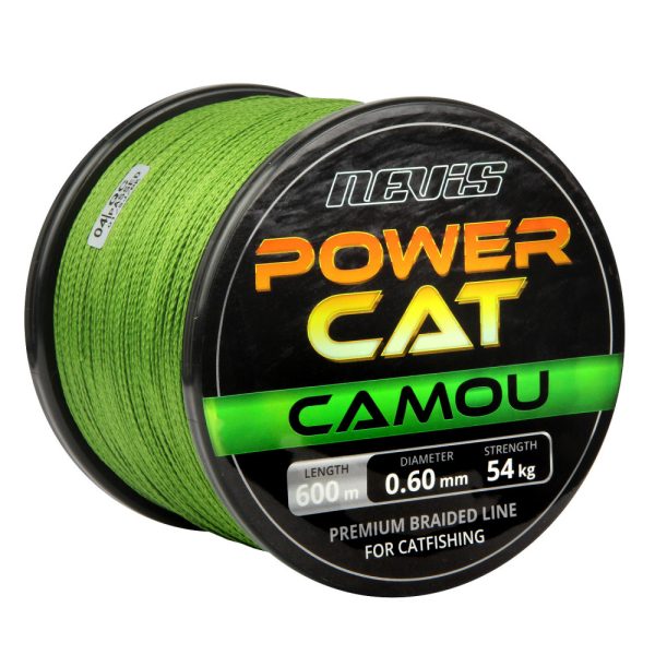 Nevis Powercat Gevlochten lijn 600m 0.50mm Gevlochten hoofdlijn-Camou