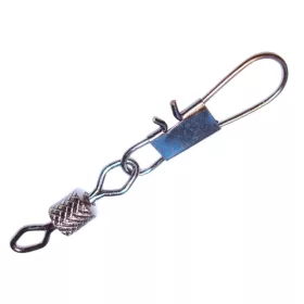   Sasame Erős Hengeres Biztonsági Kapoccsal Black Nickel 2 Forgókapocs 6db