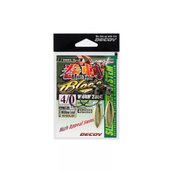 Decoy Worm 230G Makisagu Blade Gold #1/0 2,5gr Súlyozott Offset Horog 1db