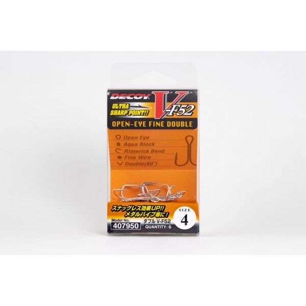 Decoy V-F52 #8 Füles Szakállas Kétágú Horog 8db