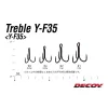 Decoy Y-F35 Long Shank #4 Microbarb Füles Szakállas Háromágú Horog 6db