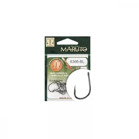   Maruto Haak 8366Bl Carp Hooks Barbless Straight Eye Forged Reversed Ringed Hc Black Nickel 10