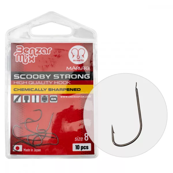 BENZÁR SCOOBY STRONG HAAK 10 10ST/PK - Brasemhaak - Weerhaak, Platte haak