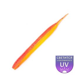   DS Sexy Worm 10,16cm Vuurcitroen 6 stuks/verpakking plastic kunstaas