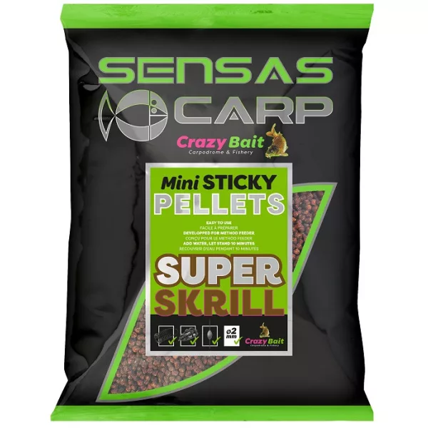 Sensas Pellet Mini Sticky Super Krill Voerpellet 700gr