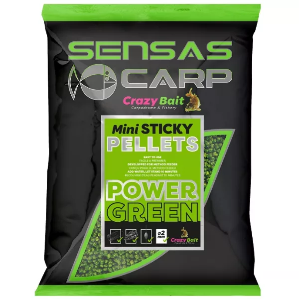 Sensas Pellet Mini Sticky Green Voerpellet 700gr