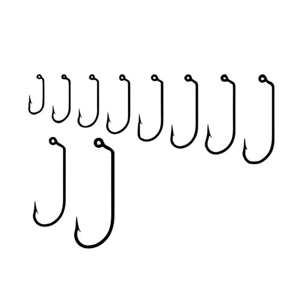 EnergoTeam Euro-Jig Ooghaak met weerhaak 10/0 Spin-offset Haak